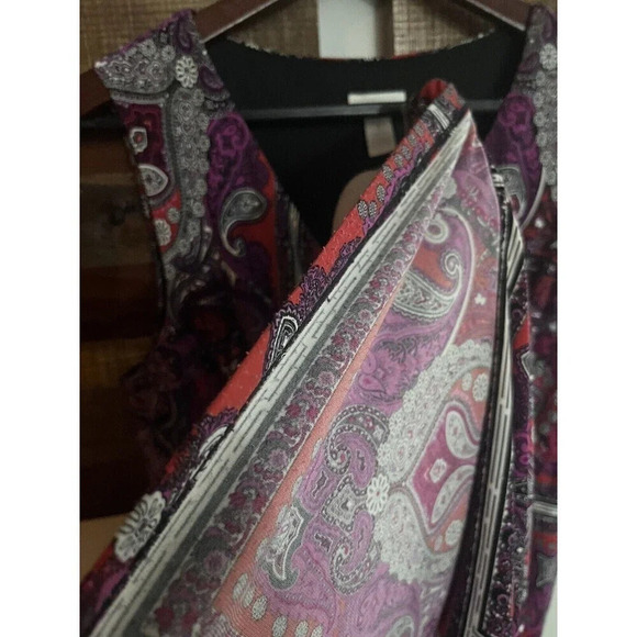 Chicos Womens Dress Maxi Size 1 Paisley Handkerchief Print Boho Stretch Tank - Picture 4 of 5